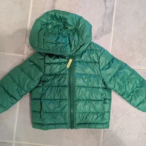 Primary Emerald Green Kids Puffer Jacket